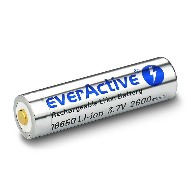 everActive 18650 3,7 V Li-ion 2600 mAh mikro USB polnilna baterija