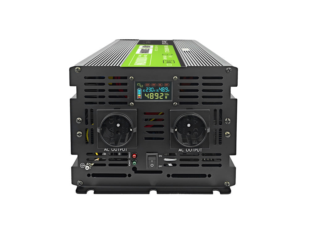 Green Cell PowerInverter LCD 48V na 230V, 5.000 W/10.000 W avtomobilski pretvornik - čisti sinusni val