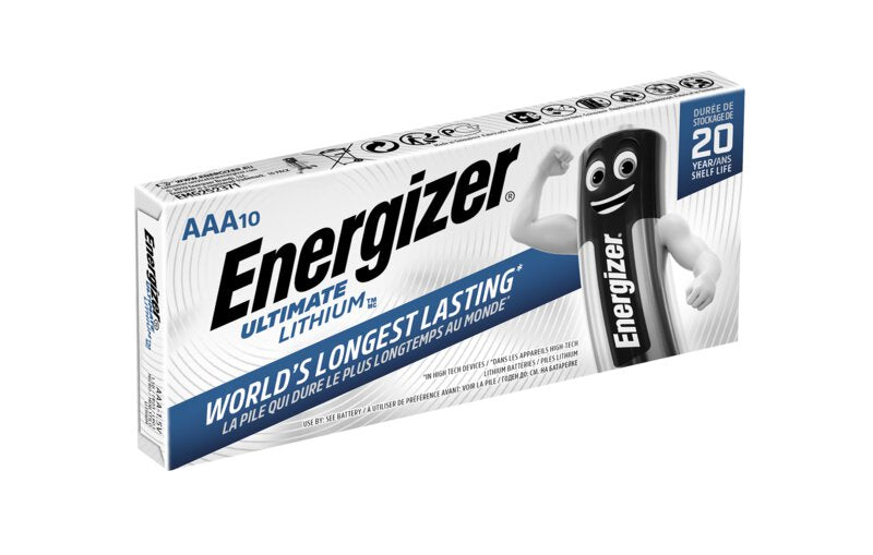 10 x Energizer L92 Ultimate Lithium AAA Lithium Batteries