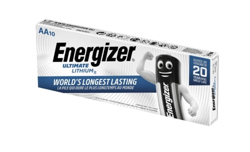 10 x Energizer L91 Ultimate Lithium AA lithium batteries