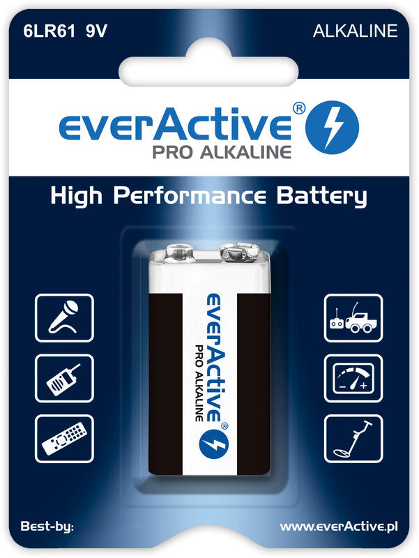 everActive Pro Alkaline 9V alkalna baterija
