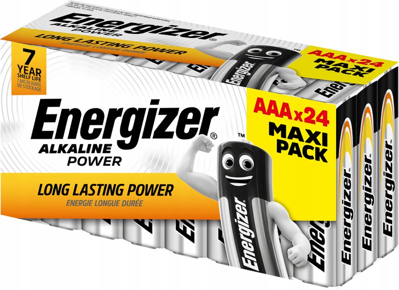 24 x Energizer Alkaline Power Maxi Pack AAA alkaline batteries