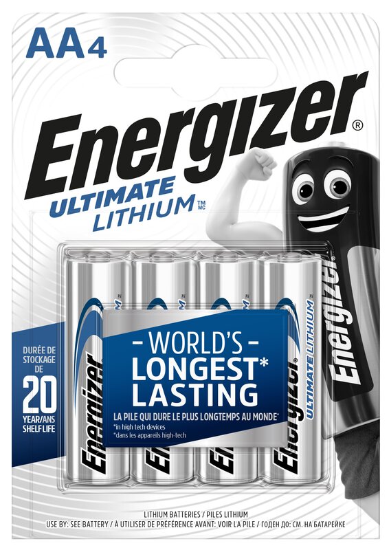 4 x Energizer L91 Ultimate Lithium AA litijeve baterije