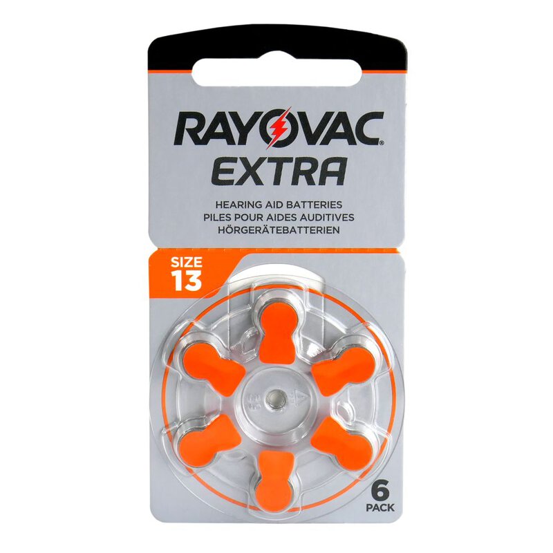 6 x Rayovac Extra 13 baterija za slušni aparat