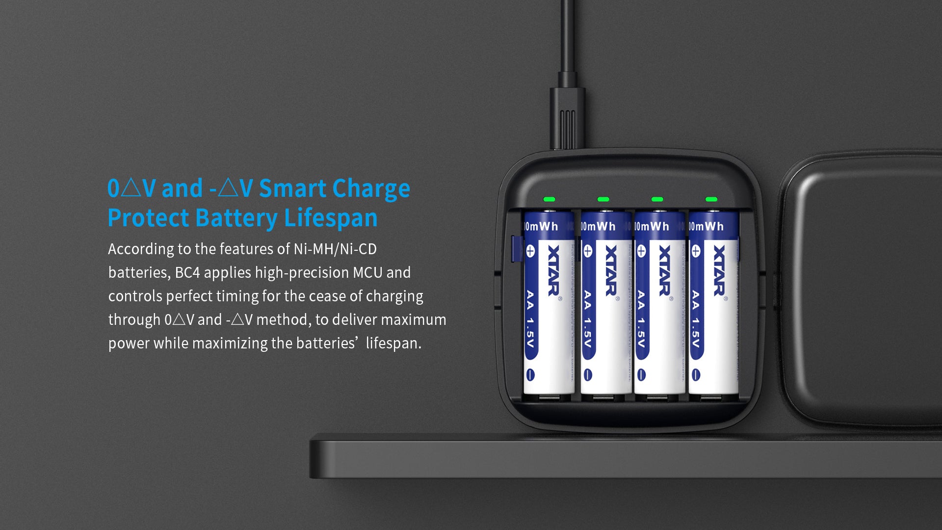 XTAR BC4 Li-ion and Ni-MH battery charger