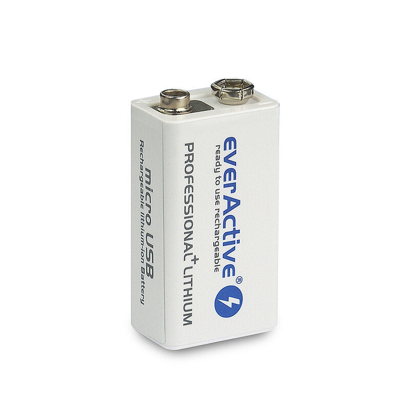 everActive 9V Li-ion 550 mAh Professional+ Lithium USB rechargeable battery 