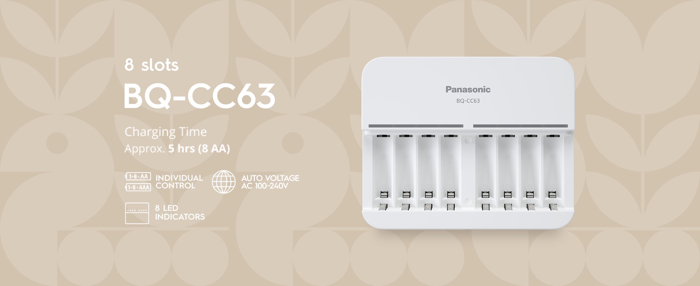 Panasonic Eneloop BQ-CC63 punjač za 8 AA ili AAA baterija 