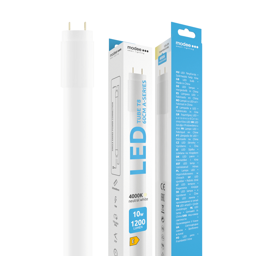LED tube lamp Modee Lighting T8 Glass 10W 600mm 4000K (1200 lumen) A-series 