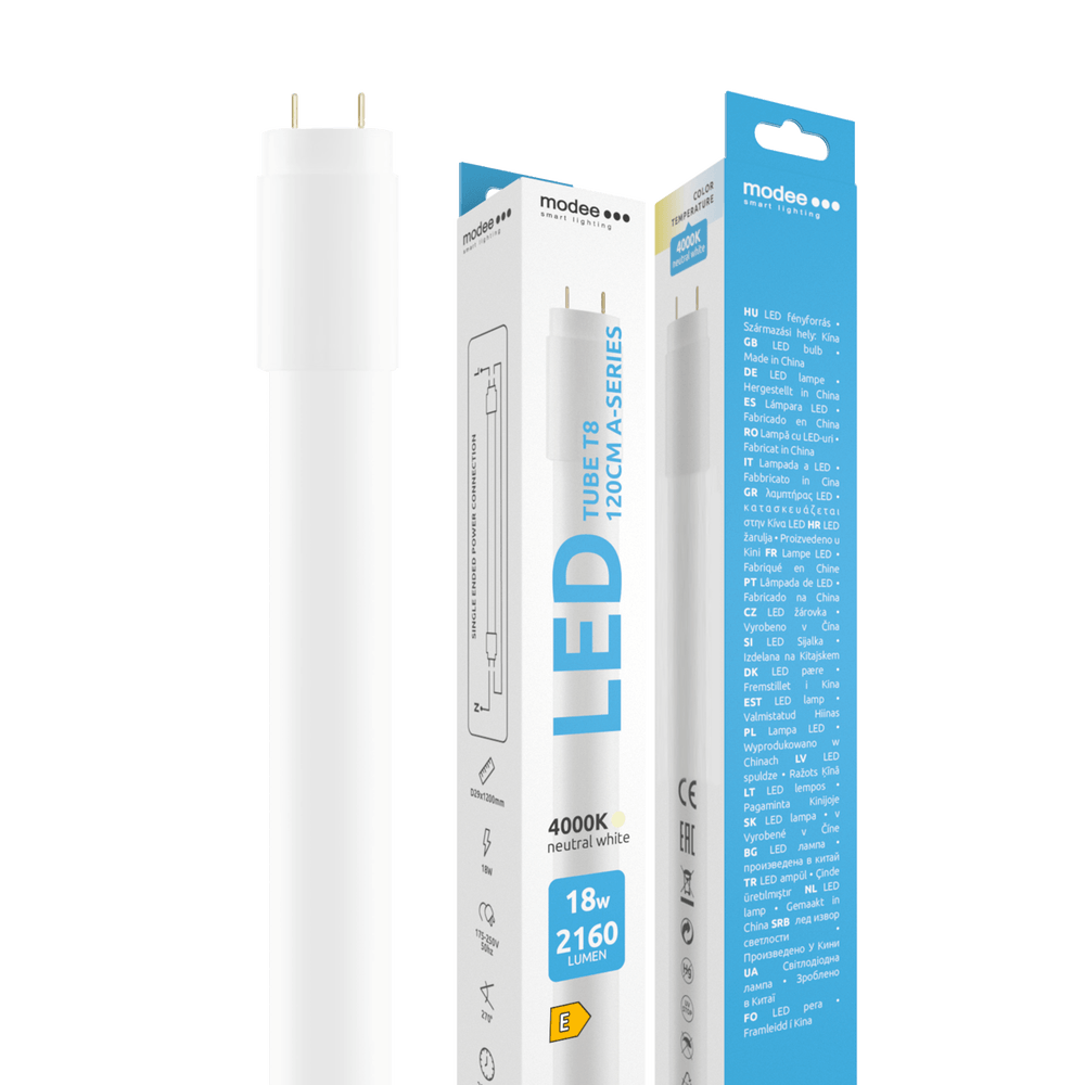 LED tube lamp Modee Lighting T8 Glass 18W 1200mm 4000K (2160 lumen) A-series 