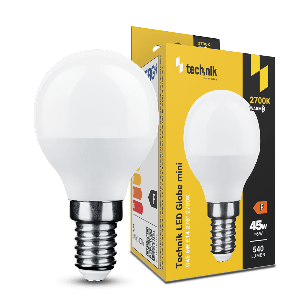 LED lamp Technik LED Globe Mini G45 6W E14 270° 2700K (540 lumen) 