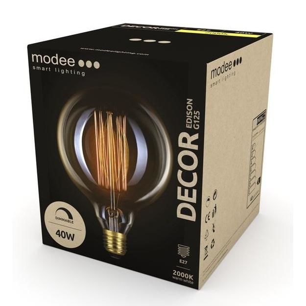 LED žarnica Modee Smart Lighting Decor Edison G125 40W E27 360° 2000K
