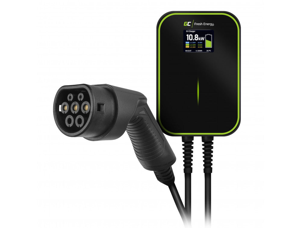 GC EV PowerBox 22kW wall charger with type 2 cable (6m) for charging electric cars and plug-in hybrids